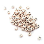 100ct Wooden Alphabet Beads Size 0.31" (8mm)