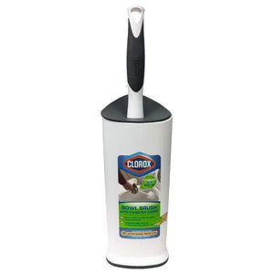Clorox Bowl Brush With Canister Caddy - Splash Guard Style - Modern Design Caddy - Ventilated