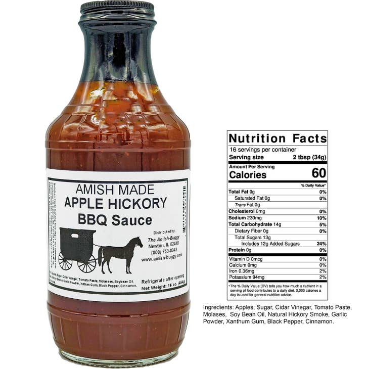 Amish Made Bbq Sauce 19 oz. Jar (choose your Flavor)