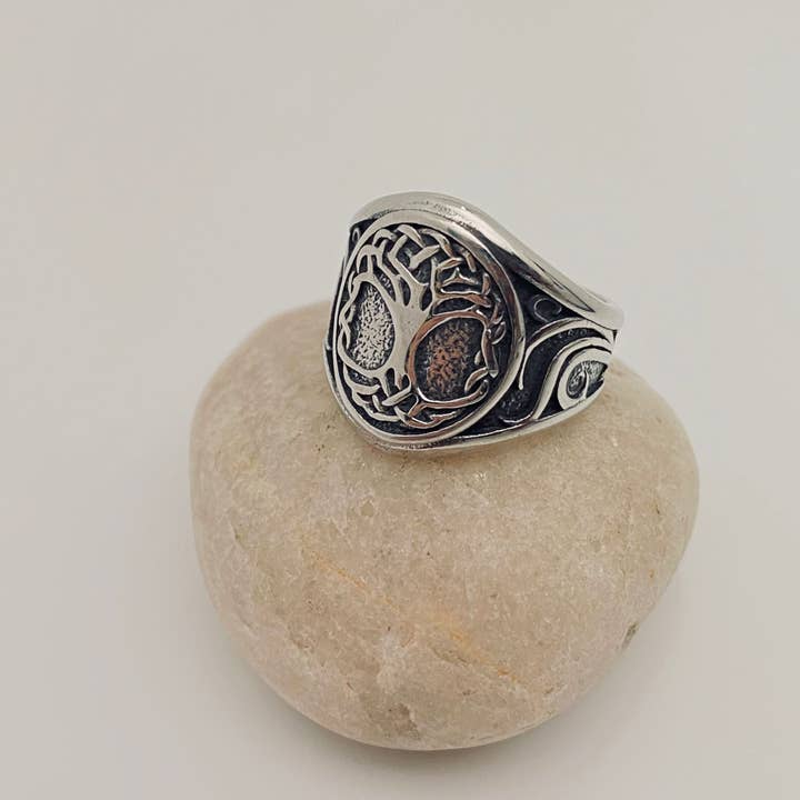 Tree of Life Stainless Steel Ring - Various Sizes