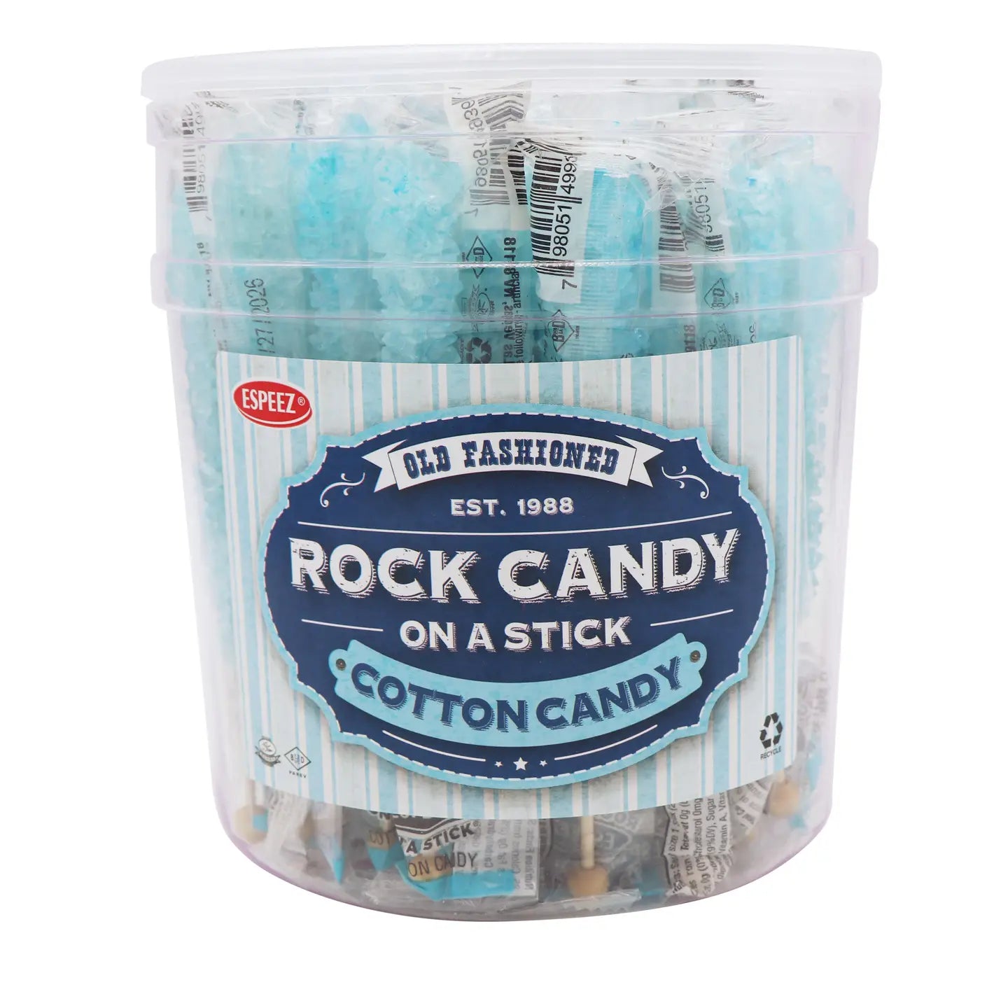 Rock Candy Sticks Cotton Candy, 0.8oz (1 Piece)