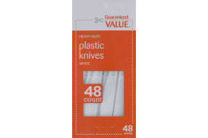 Plastic Knives-White-48 CT