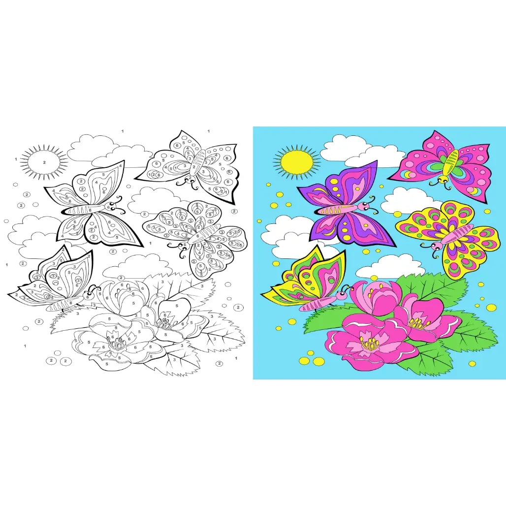 Canvas Paint Set, Butterfly Design , 11.8 X 11.8 X 0.67in