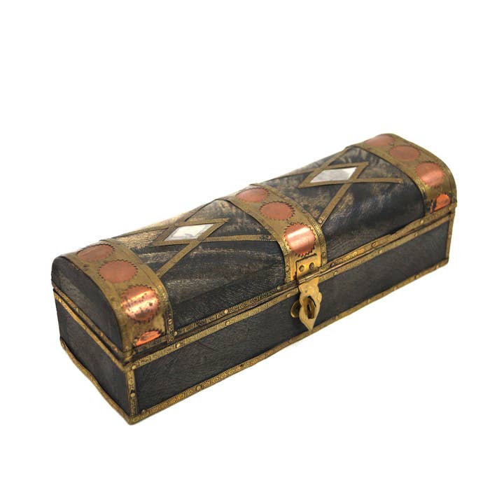 Wooden Jewelry Box with Carving Inlay Design For Women