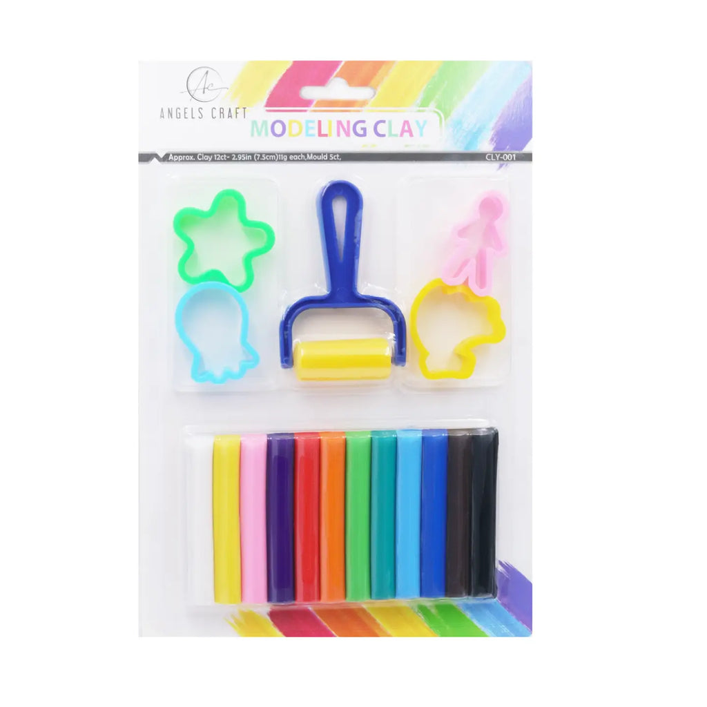 Modeling Clay Play Set w/ 5 Clay Cutters & 1 Roller
