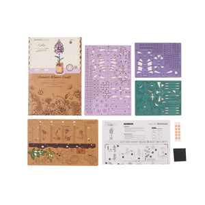3D Wooden Flower Puzzle: Lilac