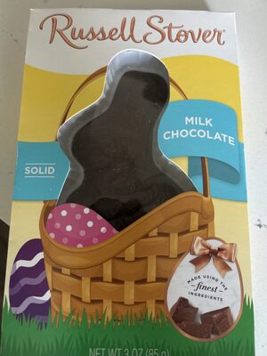 Solid Milk Chocolate Bunny – Russell Stover – 3 oz, 85g (Best By 10/2025)