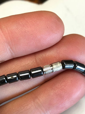 Hematite Turtle Beaded Necklace (16" or 18")