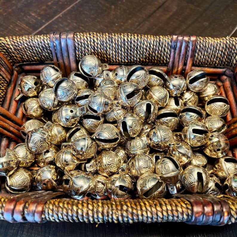 Heavy Large Brass Bells, Sleigh Bells, Authentic, Rich Sound