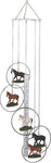 5-Ring Polyresin Horse Wind Chime