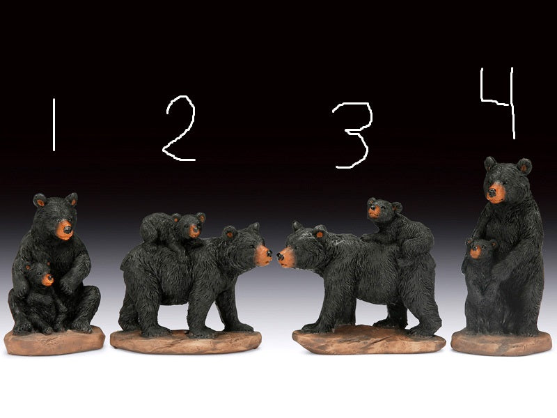 3" BLACK BEAR MOM/CUB Figures (Choose Your Style)