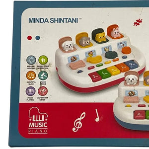 Early Education Electronic Organ Music Toy Piano Animals-Red