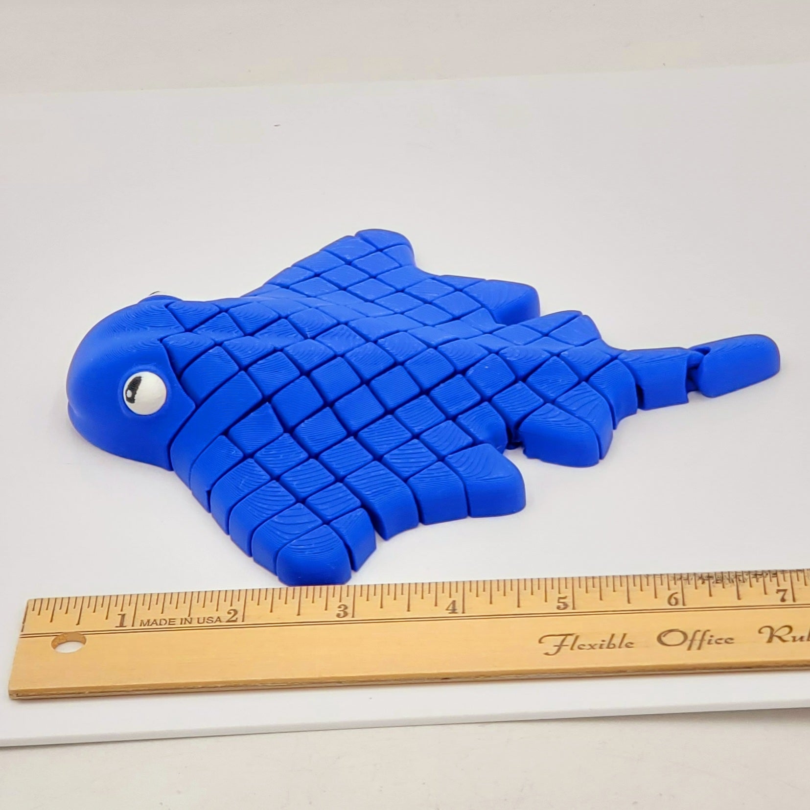 Large Blue Manta Ray -3D Printed