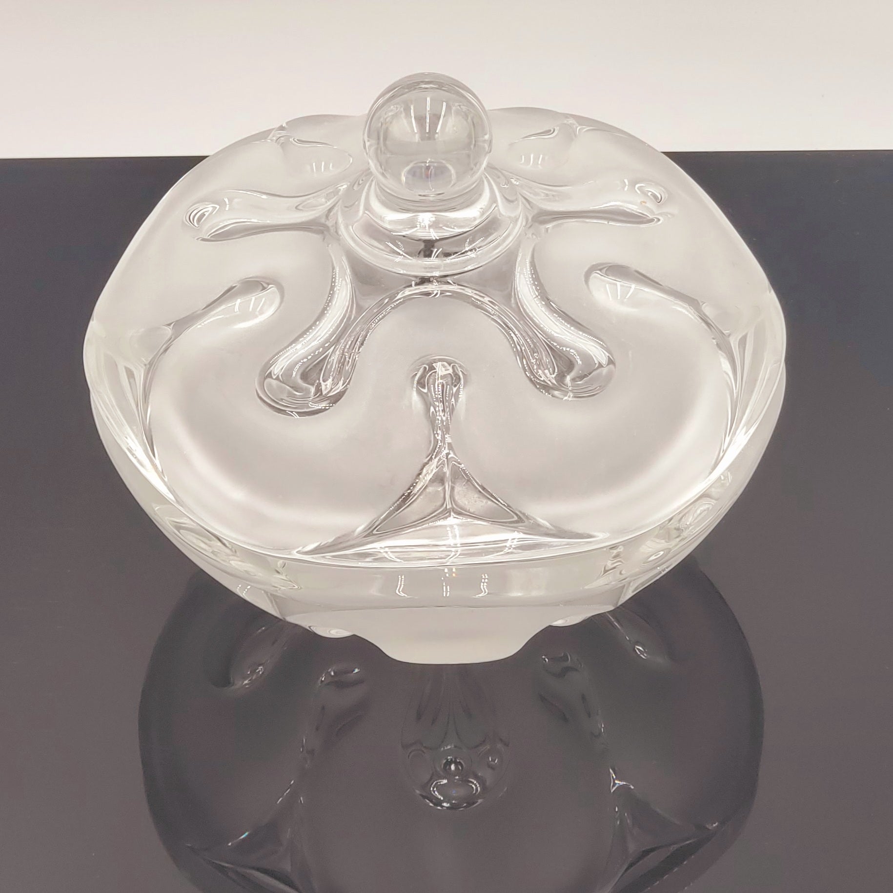 MIKASA Royal Symphony Frosted Glass Covered Bowl Dish Made in Germany