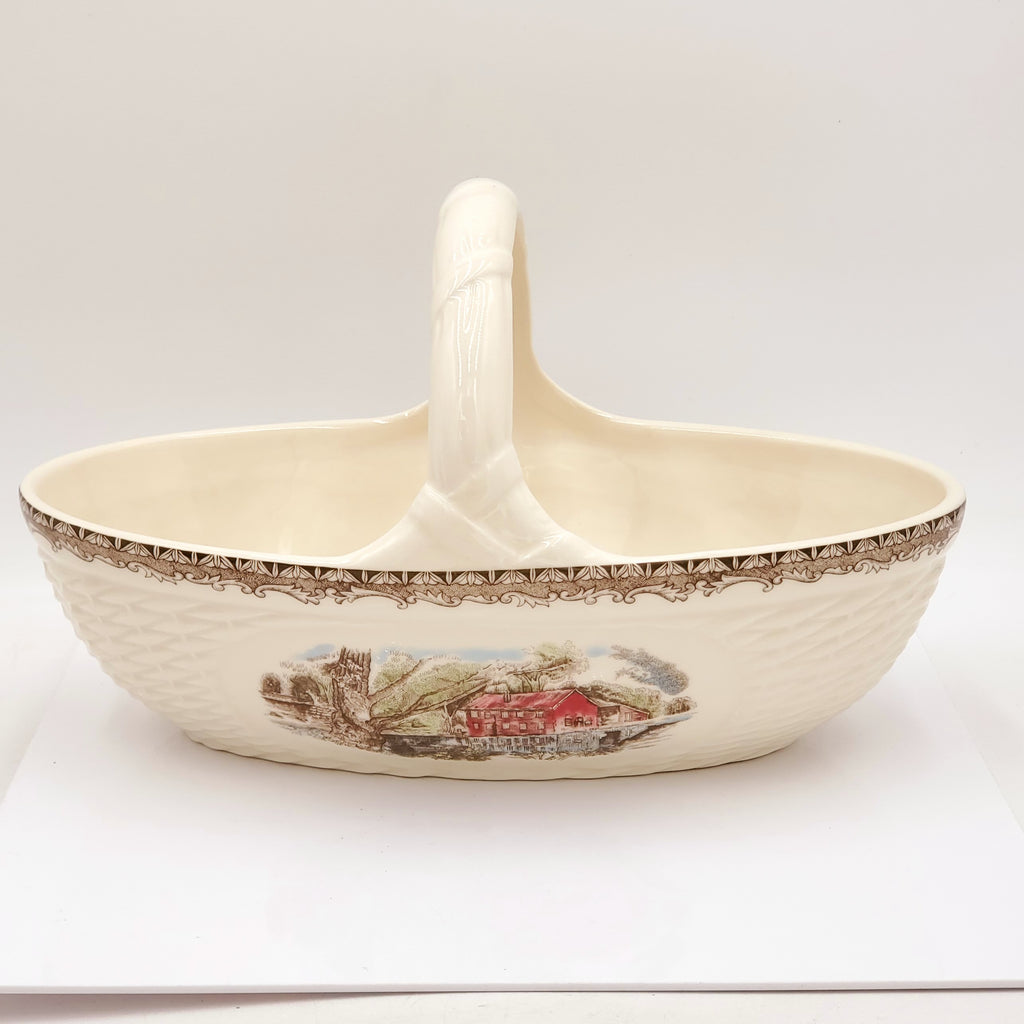 Limited Edition Johnson Brothers Friendly Village 50th Anniversary 11" Handled Basket