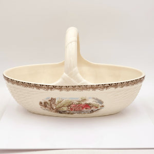 Limited Edition Johnson Brothers Friendly Village 50th Anniversary 11" Handled Basket