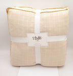 Style Woven Stripe Whipstitch Pillow 20" x 20"-2 Pack
