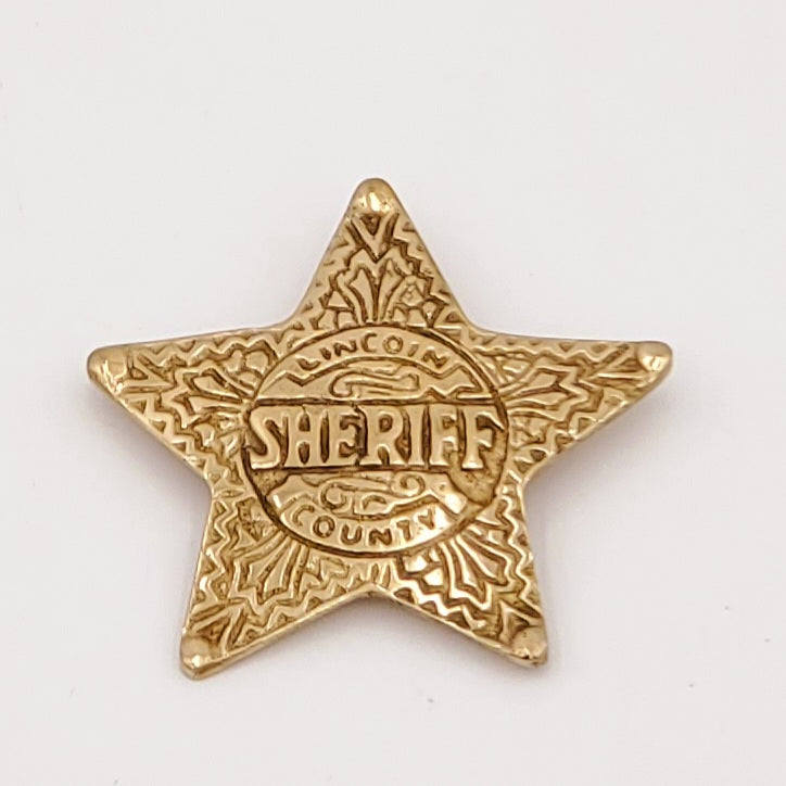 Metal Lincoln County Sherriff Badge