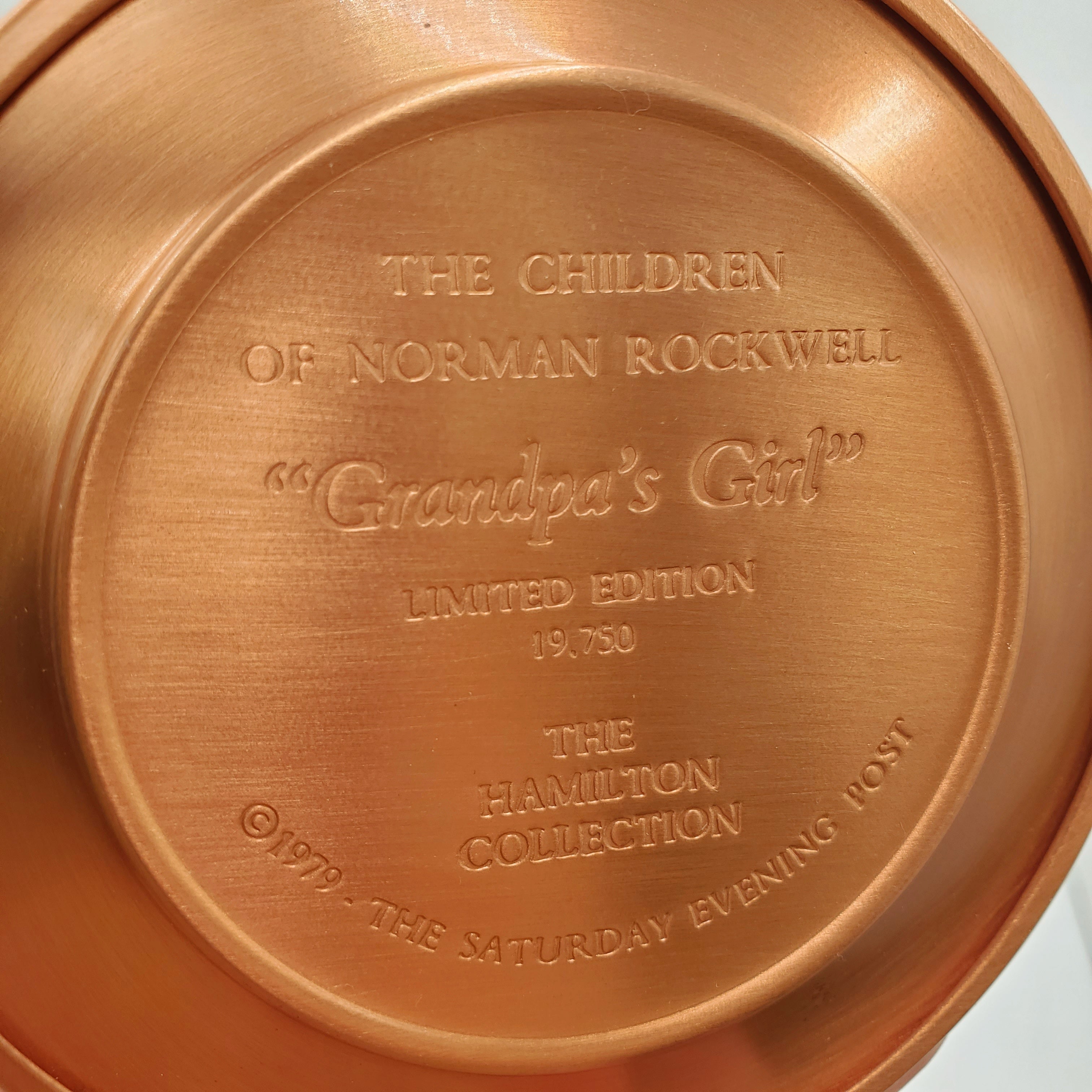 Limited Edition 1979 Vintage Set of 8 Children of Norman Rockwell, Hamilton Collection, Copper Plates