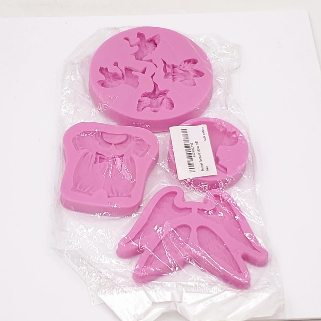 Feather Fondant Mold Set- 4pc