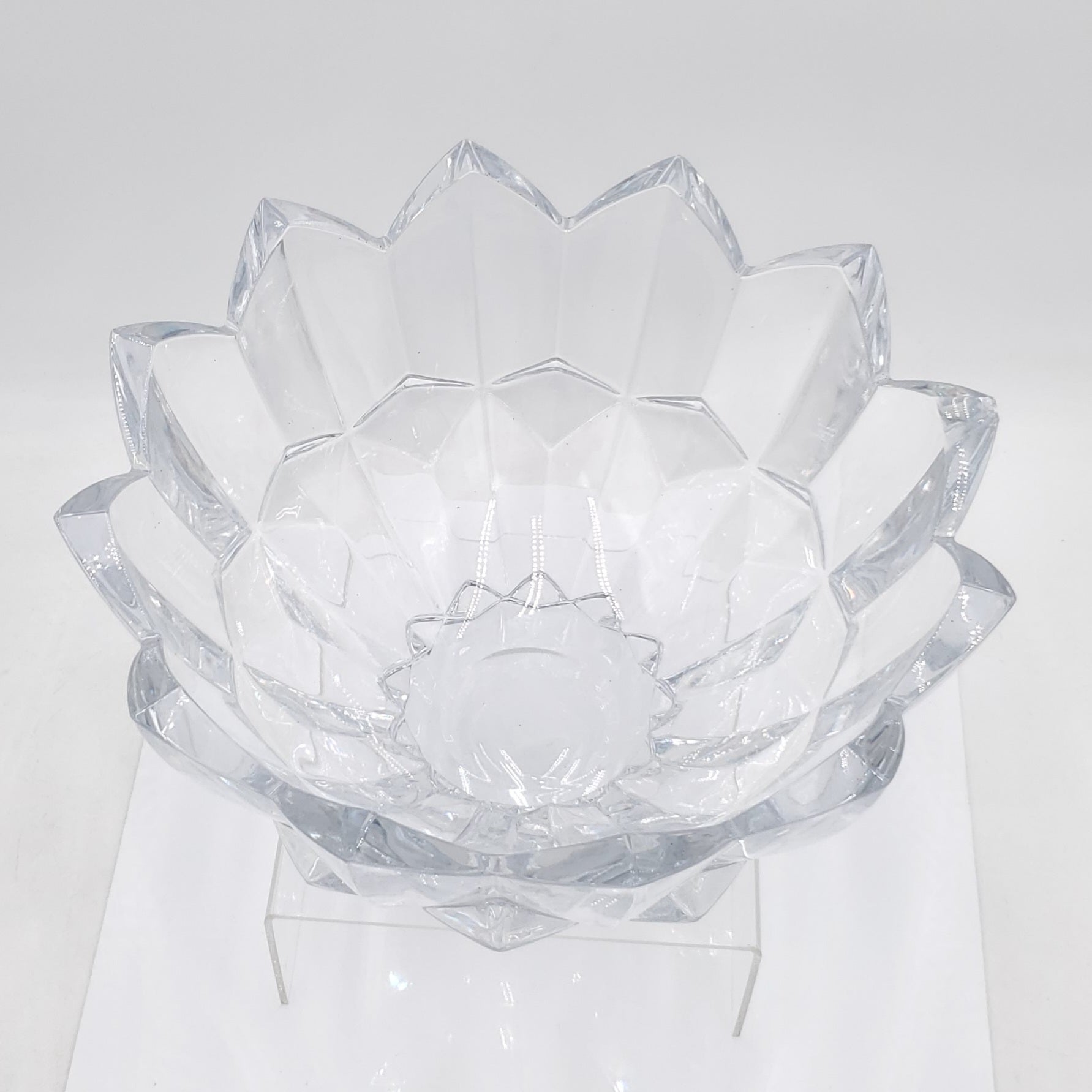 Vintage Heavy  Mikasa Diamond Point Lead Crystal Bowl