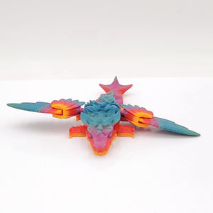 Multicolored Dragon with Wings 3D Printed