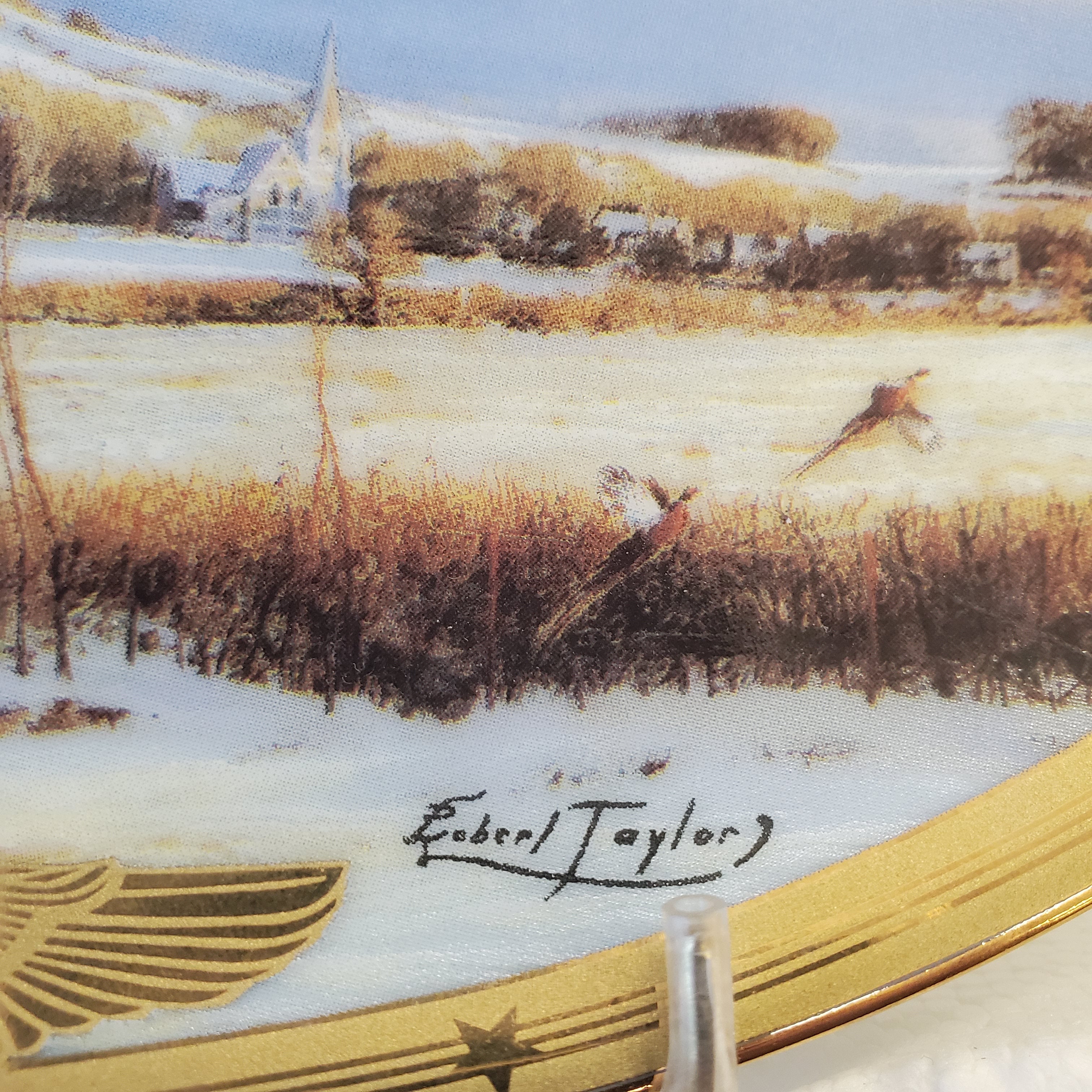 BRADFORD EXCHANGE “Winter's Welcome” Plate WWII Thunder in the Sky Robert Taylor