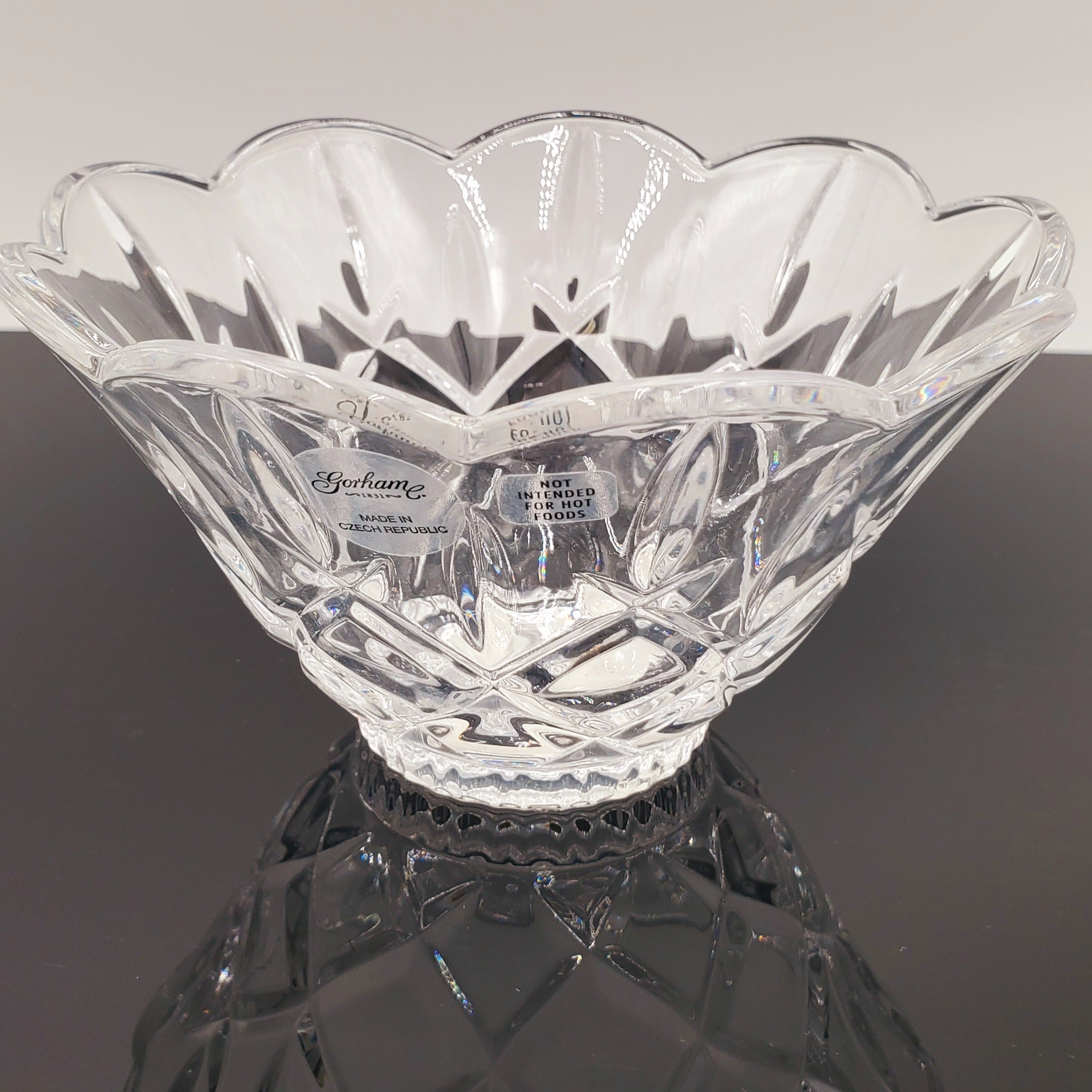 Gorham Lady Anne 5 1/2 inch Full Lead Crystal Bowl made in Czech Republic