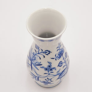 Meissen Porcelain Blue Onion Vase-Hand Painted-Made in Germany