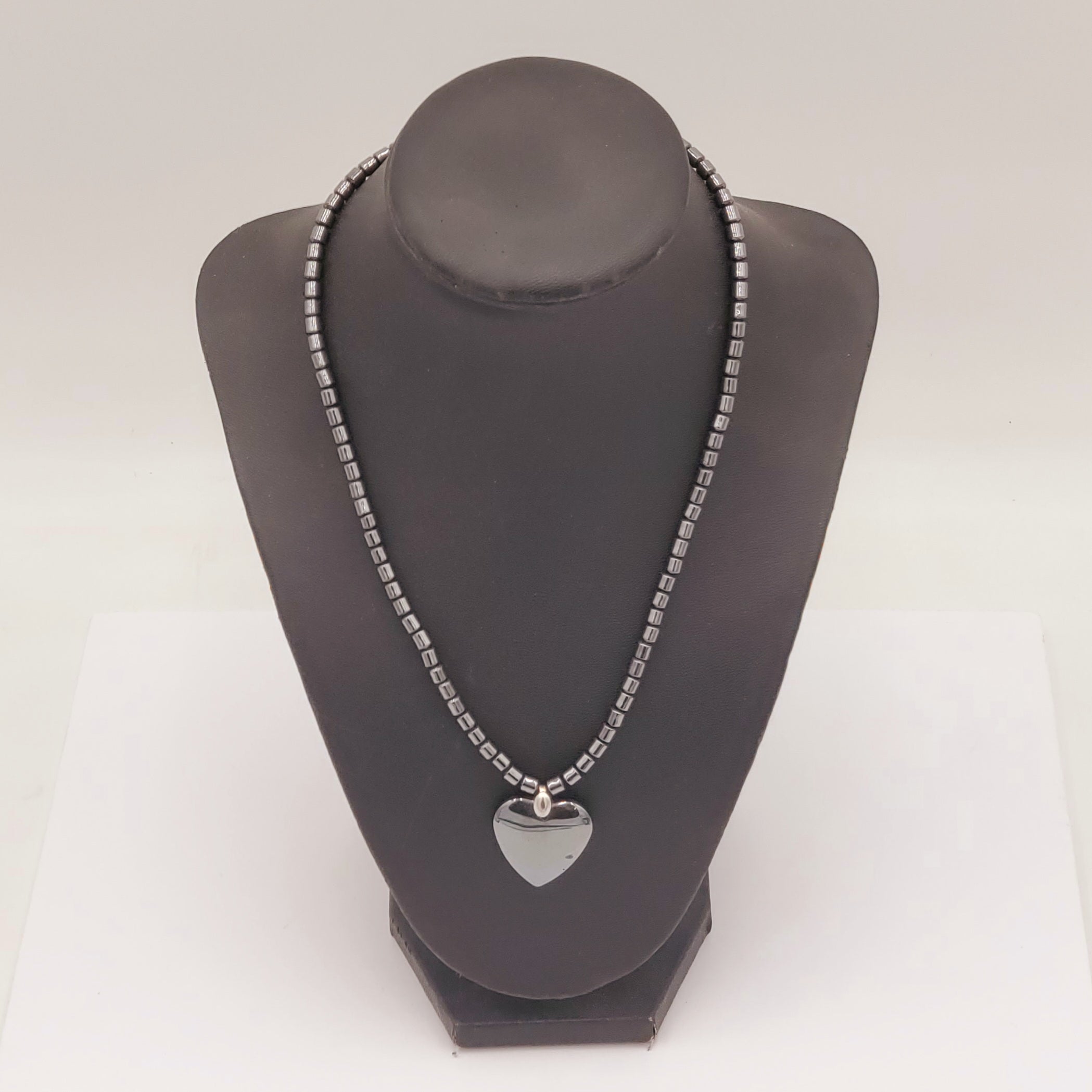Hematite Heart Necklace