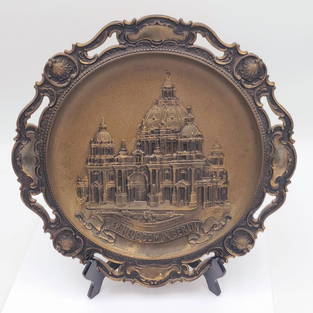 Heavy Cast Iron Plate-Charger by Gesch Depicting Der Neue Dom in Berlin