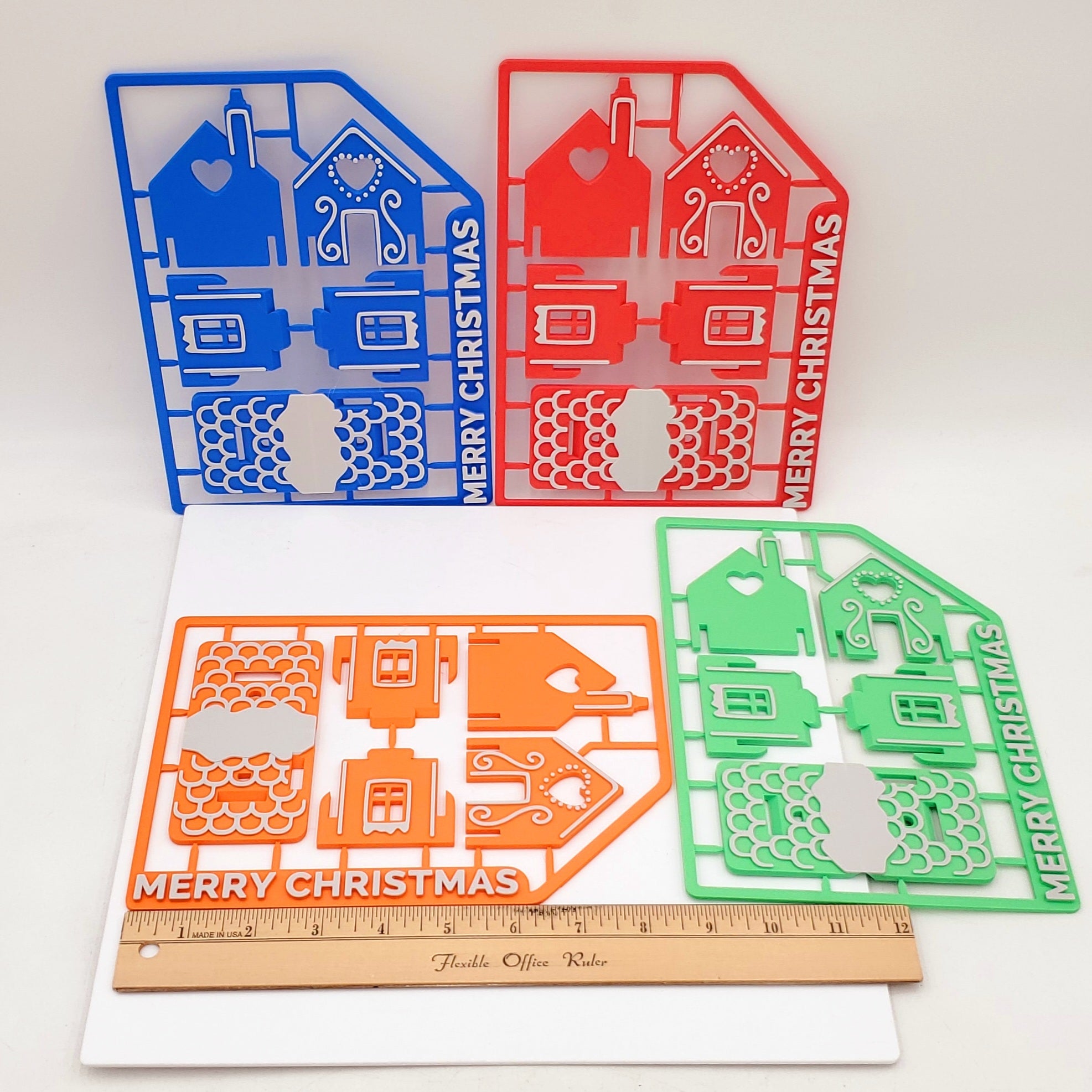 Gingerbread House Builder Kit Cards-3D Printed