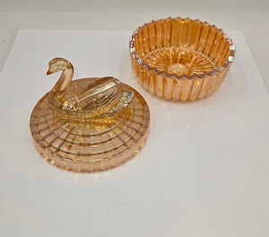 Jeanette Glass Company Swan Powder Jar (50 Tickets Available)