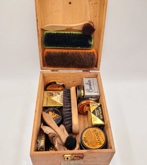 Vintage Griffin Shinemaster Shoe Shine Box with Supplies!