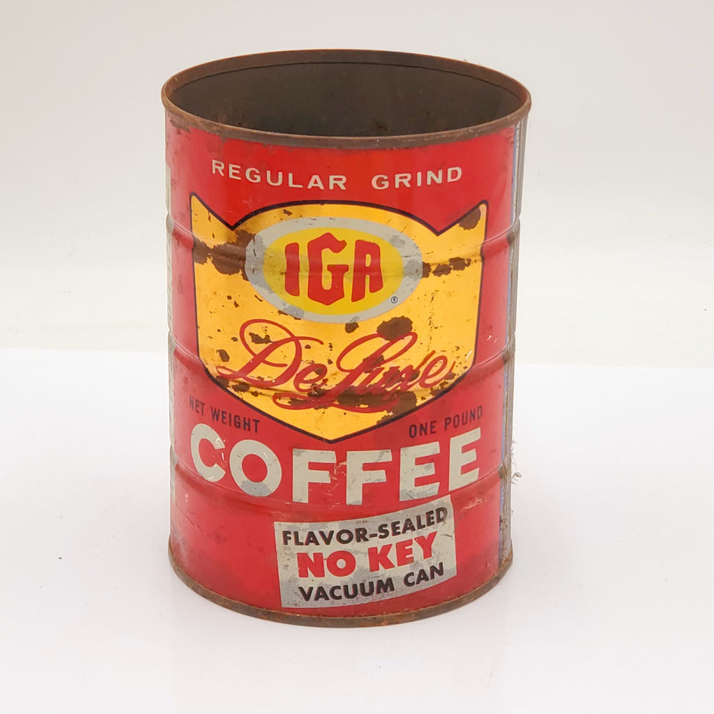 Vintage IGA Deluxe Coffee Can