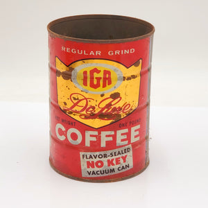 Vintage IGA Deluxe Coffee Can