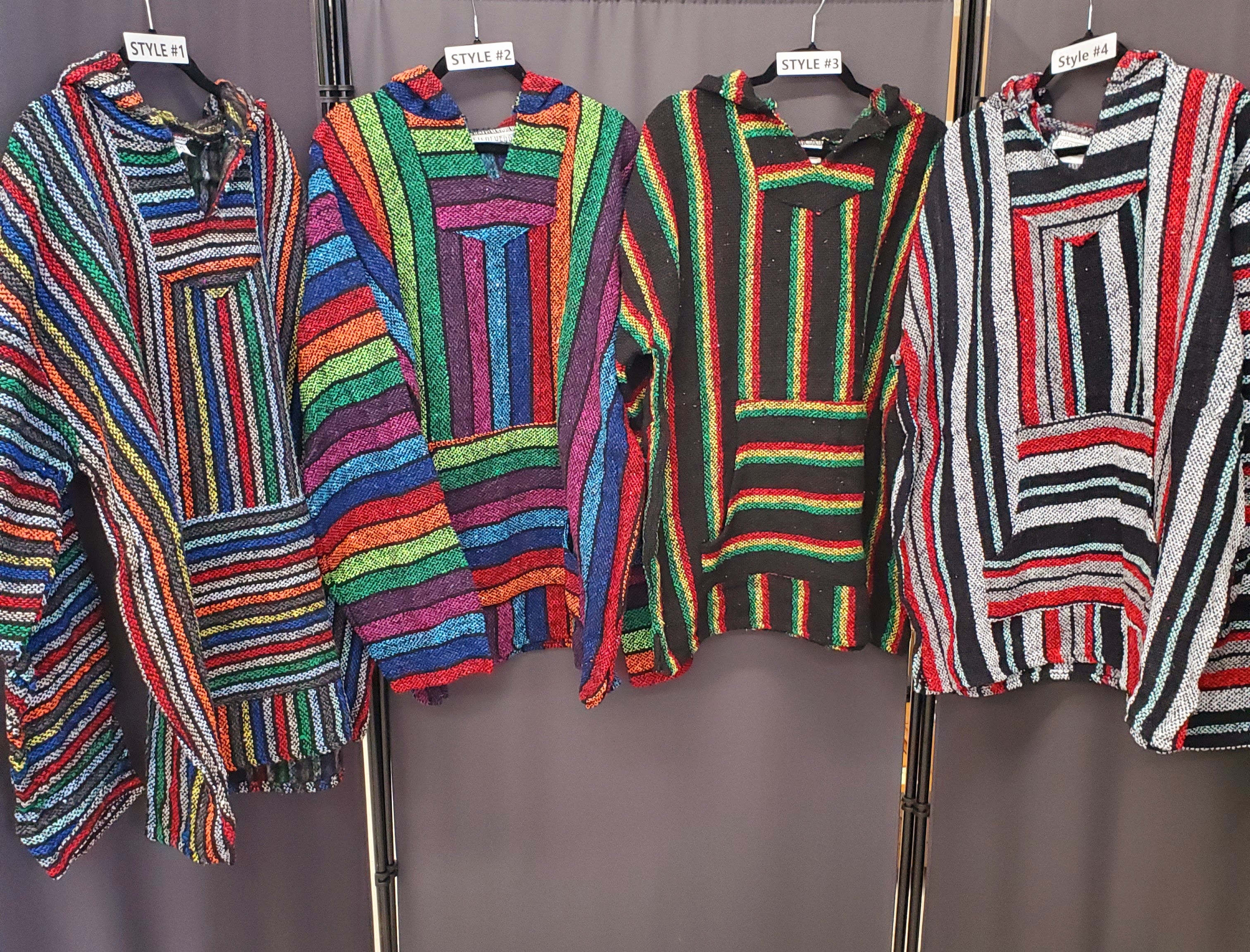 Multicolored Baja Poncho Hoodies