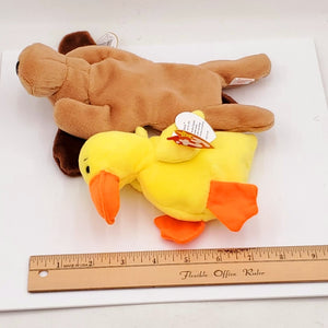 1994 Beanie Babies 2 Pack-Bones the Dog and Quackers the Duck
