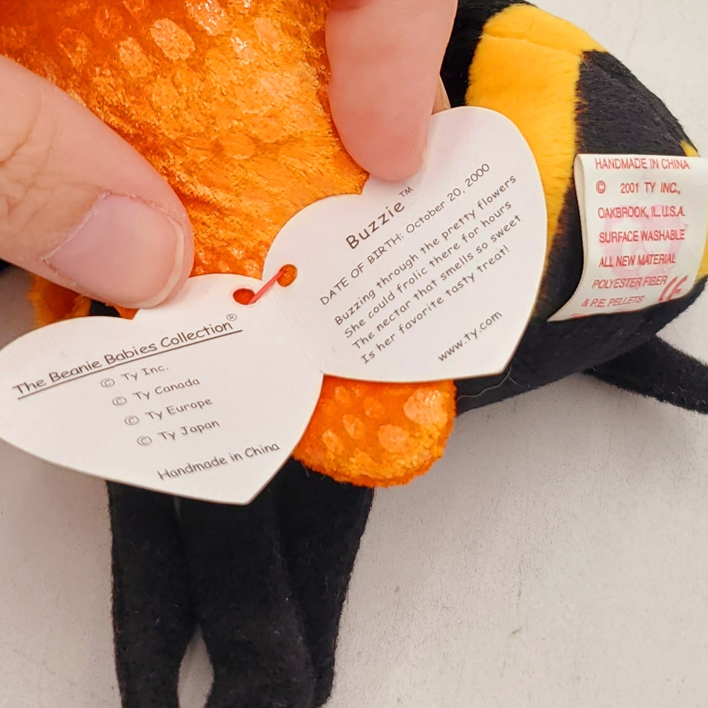 2000 Beanie Babies 2 Pack- Buzzie the Bee and Float the Butterfly