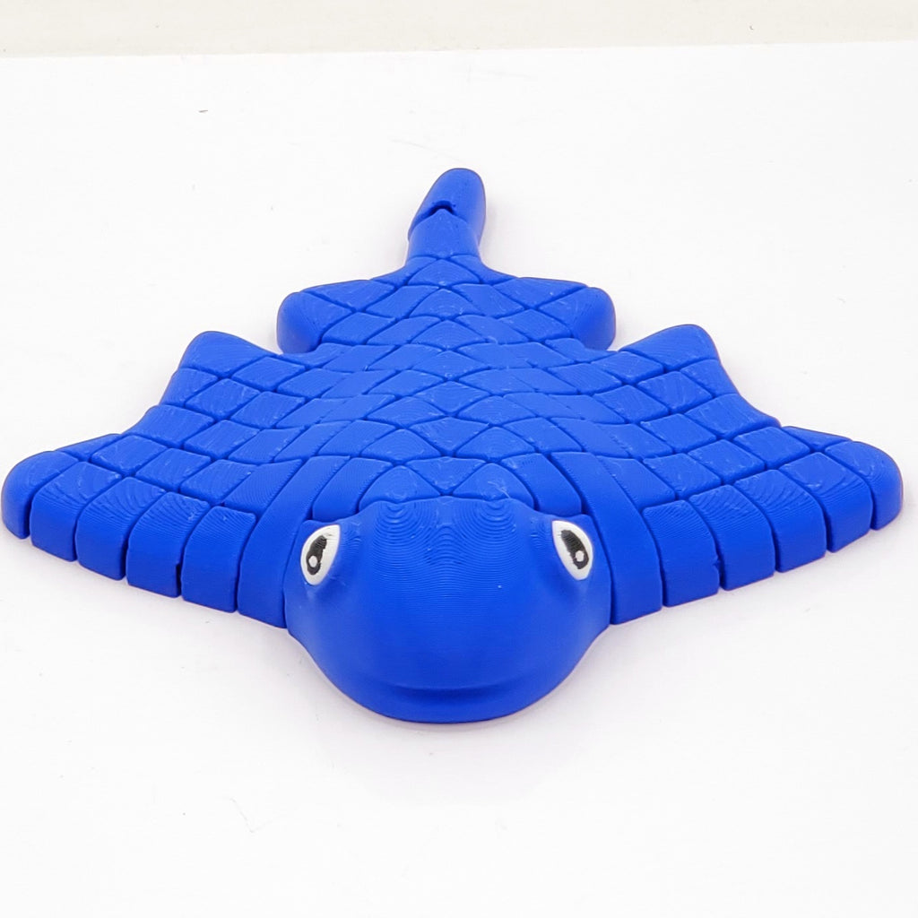 Large Blue Manta Ray -3D Printed