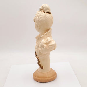 Vintage Chalkware Lady's Bust Statue