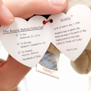 1998 Beanie Babies 3 Pack- Nibbly the Rabbit and 2 of the Nibbler the Rabbits