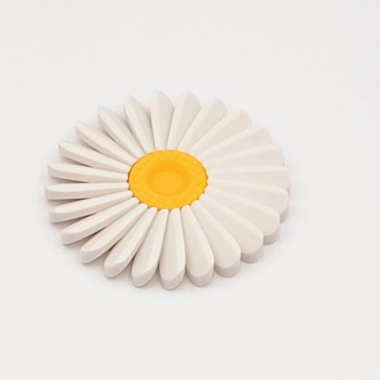 White/Yellow Daisy Fidget Toy 3D Printed