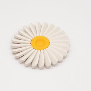 White/Yellow Daisy Fidget Toy 3D Printed