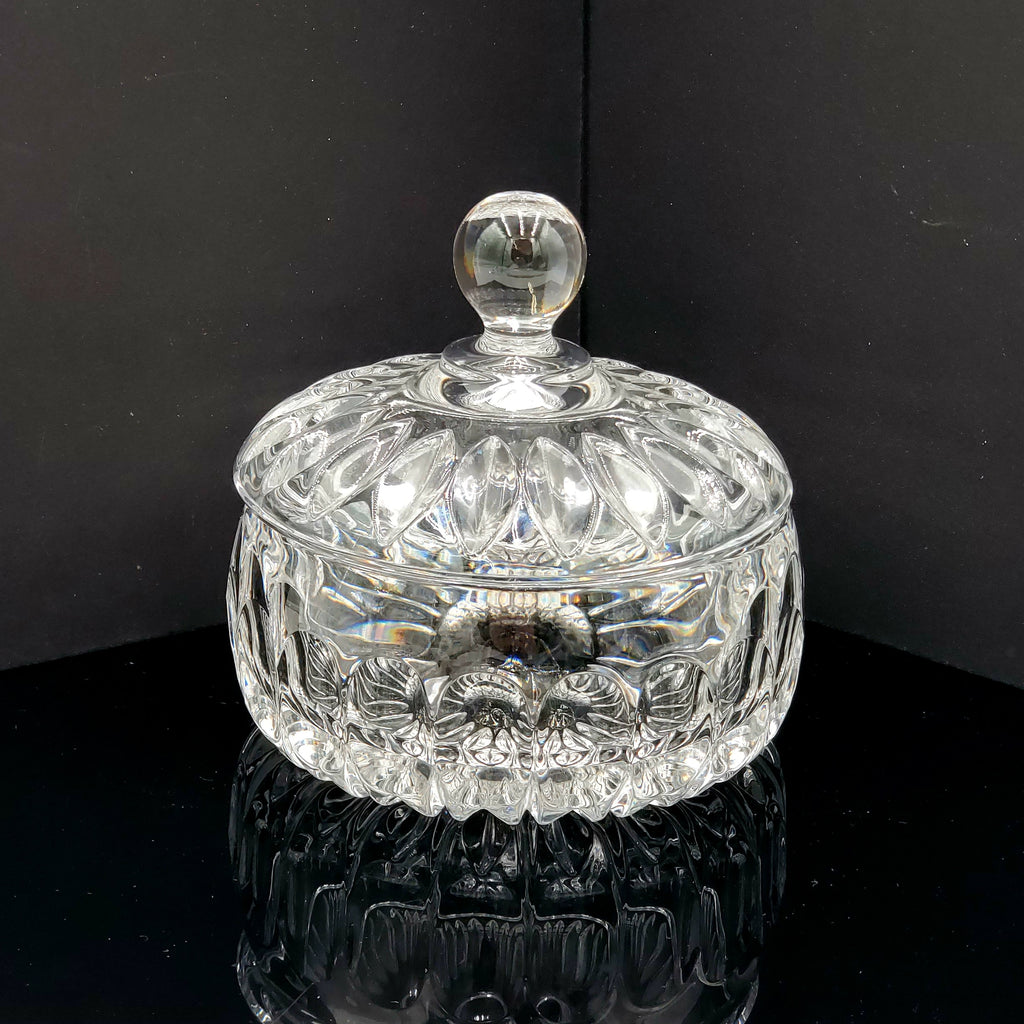 Gorham Althea Cut Crystal Candy Dish with Lid