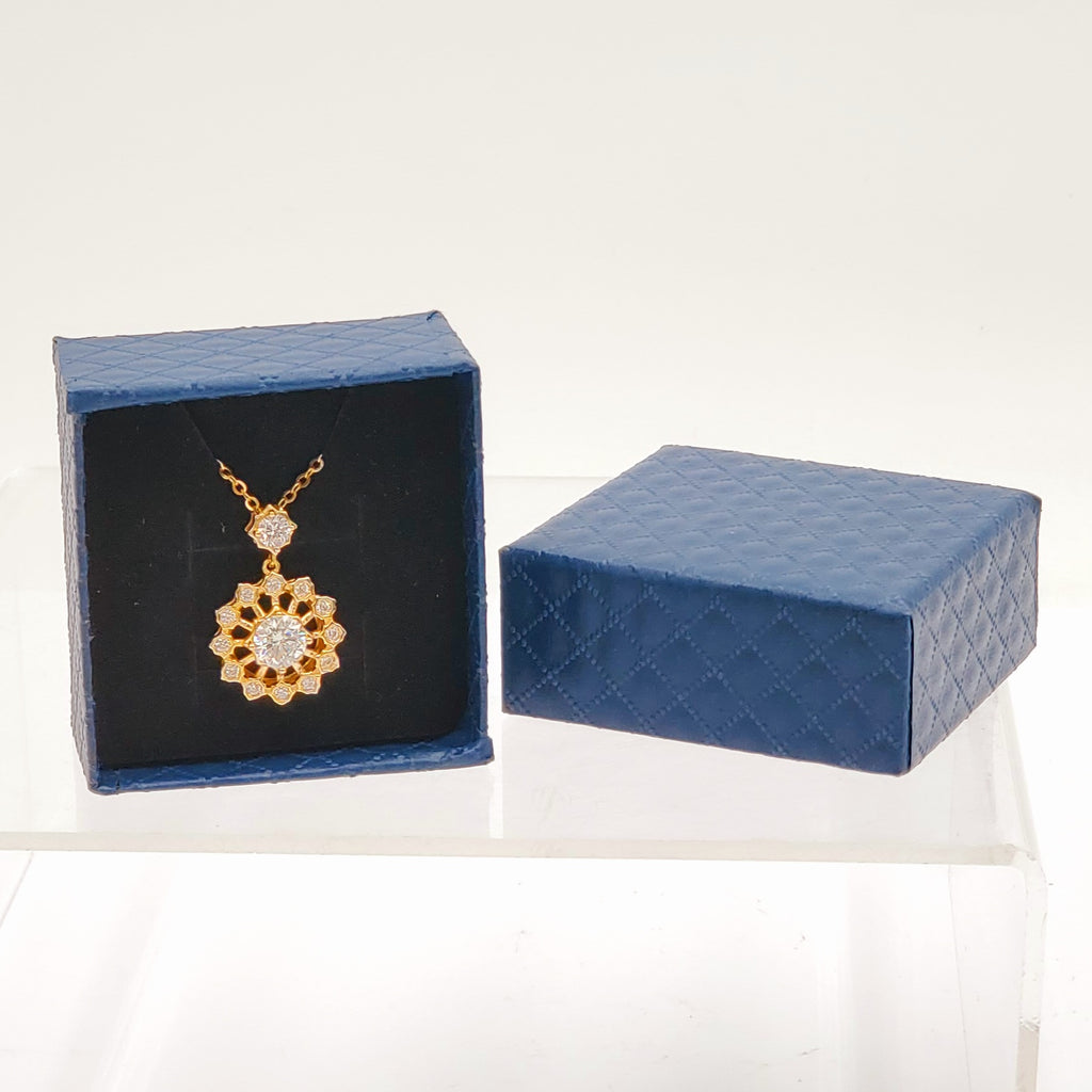Diamond Flower Pendant Necklace