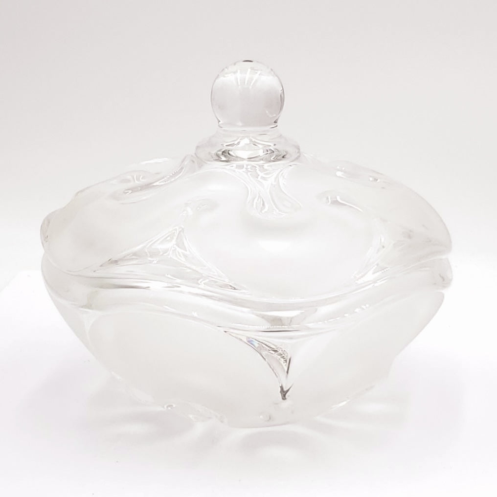 MIKASA Royal Symphony Frosted Glass Covered Bowl Dish Made in Germany