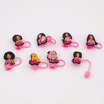 8 pc Barbie Stanley Straw Covers