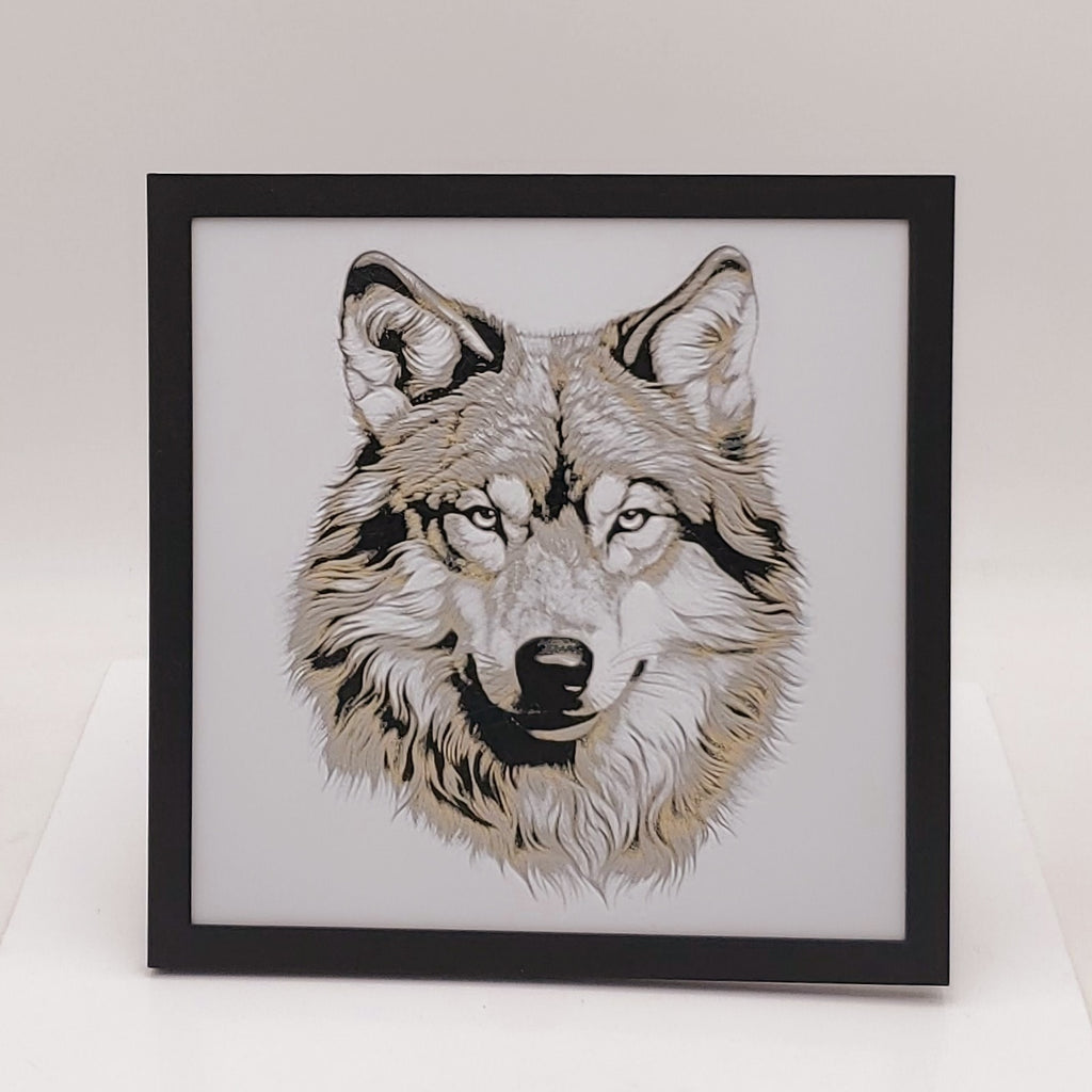 Wolf Wall/Shelf Decor 3D Printed