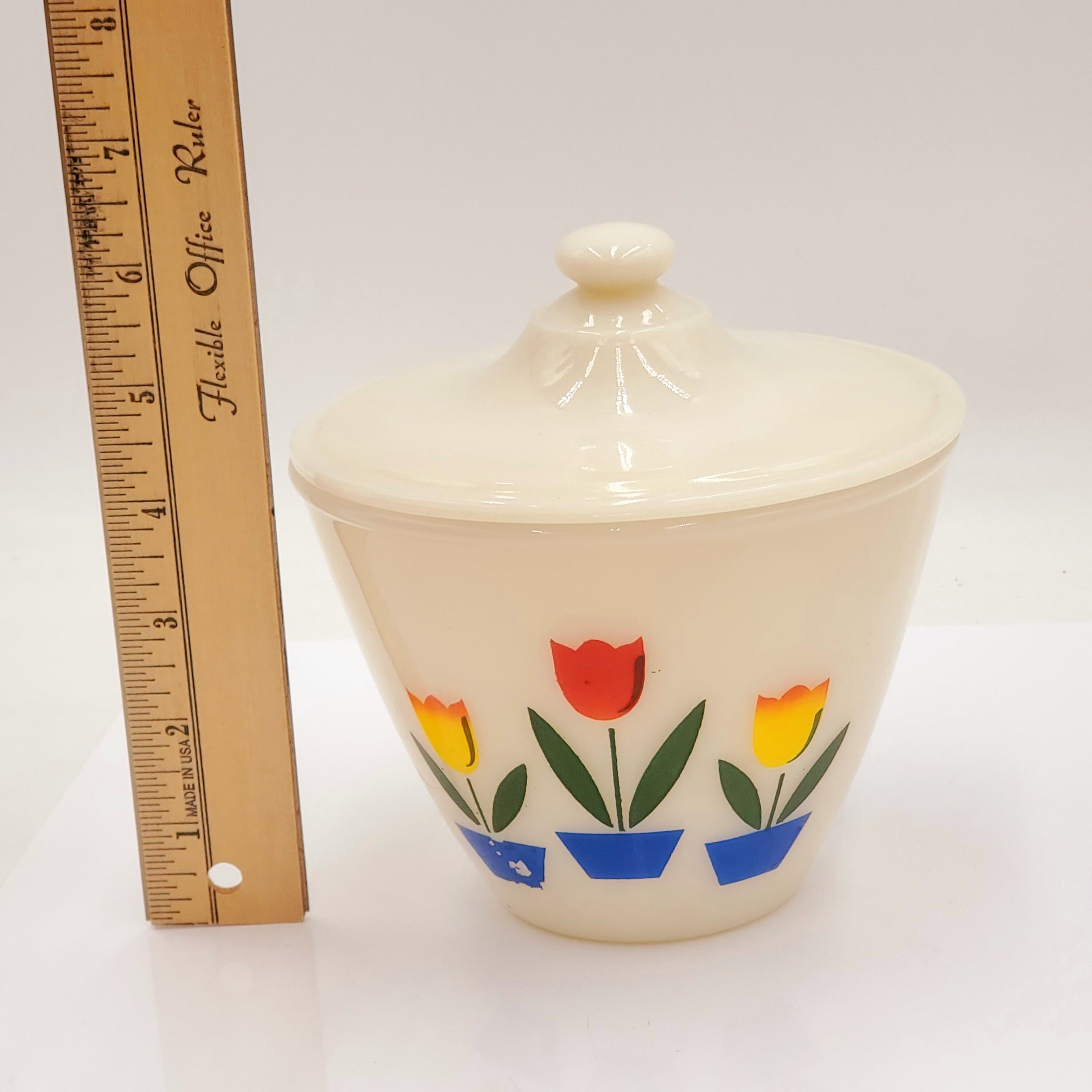 Fire King Vintage splash proof Tulip Grease Jar  (100 Tickets Available)
